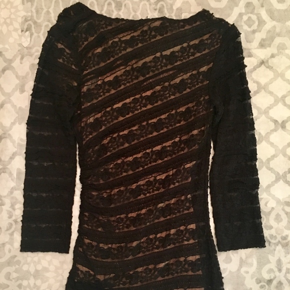 NWT Max Studio Black Lace Top S - Picture 3 of 3